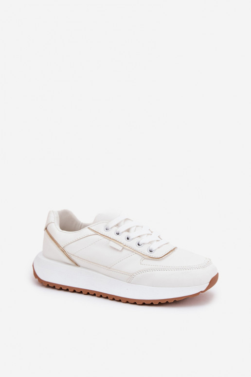Dames sneakers met platform in wit Nevliese