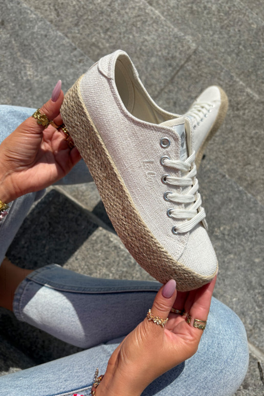 casual schoenen met platform Lee Cooper LCIN-25-02-3284 in ivoorkleur