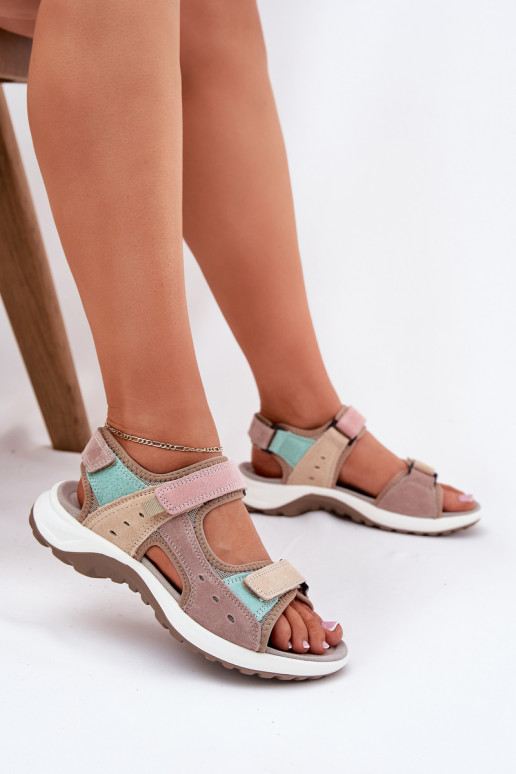 sportieve dames sandalen in zand McKeylor 95347