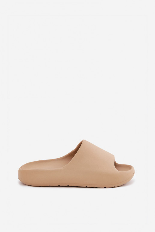 Lichte dames slippers in zandkleur Rivasol