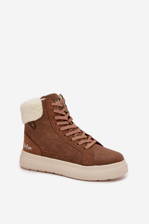 Bruine dames winterlaarzen met isolatie Lee Cooper LCJ-25-01-3735