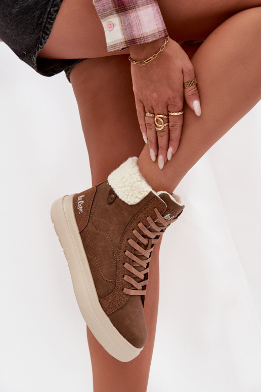 Bruine dames winterlaarzen met isolatie Lee Cooper LCJ-25-01-3735