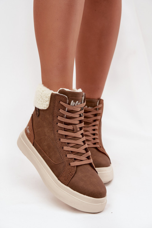 Bruine dames winterlaarzen met isolatie Lee Cooper LCJ-25-01-3735