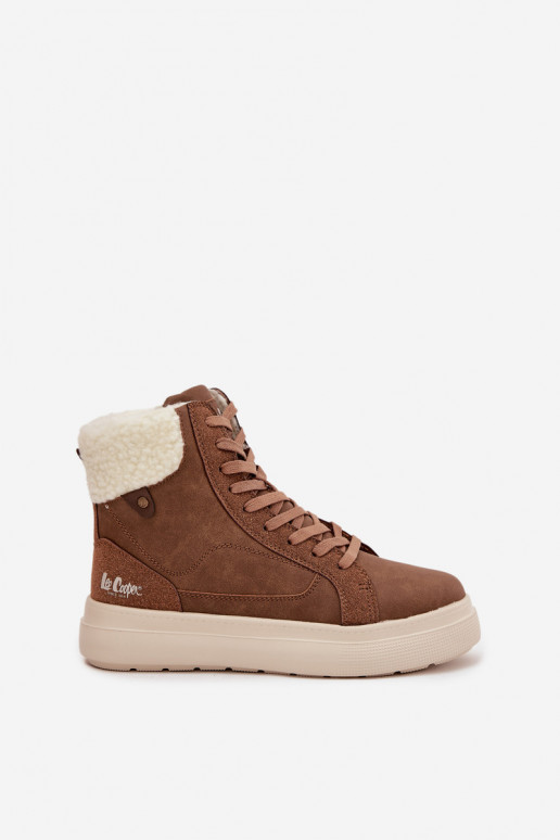 Bruine dames winterlaarzen met isolatie Lee Cooper LCJ-25-01-3735