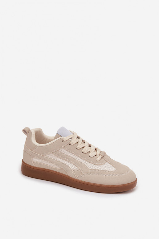 Beige dames sneakers model Hanelor