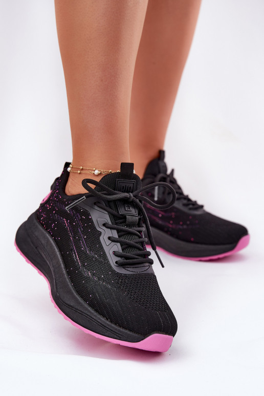 Zwarte dames sportieve schoenen met platform Big Star RR274523 HI-POLY SYSTEM