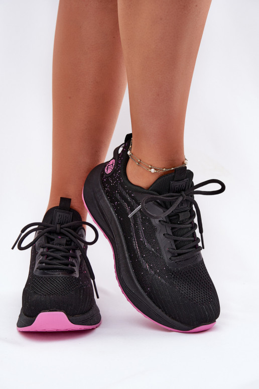 Zwarte dames sportieve schoenen met platform Big Star RR274523 HI-POLY SYSTEM