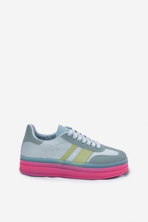 Blauwe sneakers met platform Ovivene