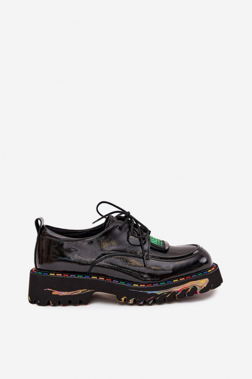 Dames schoenen met lak effect Artiker 57C0172 in zwart