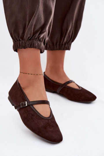 Ballerina's met bandjes van faux suede Felora 2