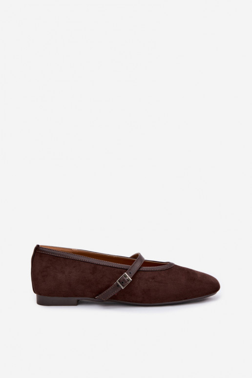Ballerina's met bandjes van faux suede Felora