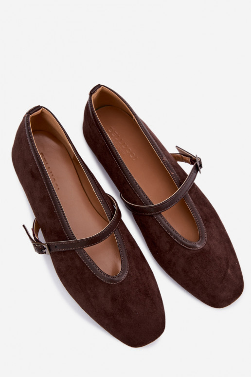 Ballerina's met bandjes van faux suede Felora