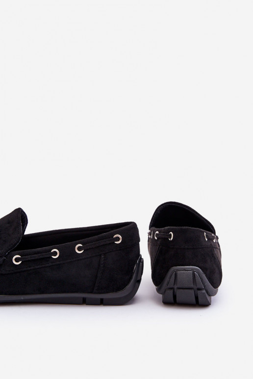 Zwarte suède heren mocassins Rayan