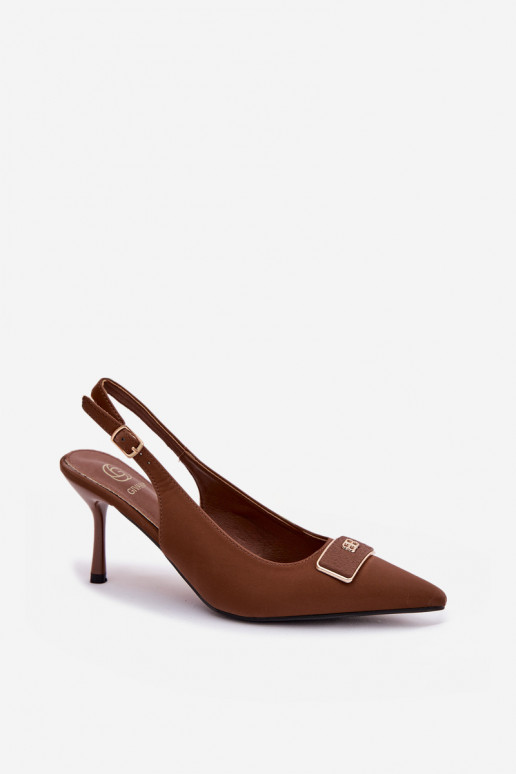 Hakken dames sandalen met decoratieve details CzekoladoĮe Lurella
