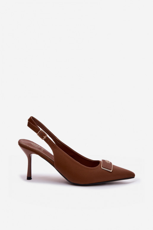 Hakken dames sandalen met decoratieve details CzekoladoĮe Lurella