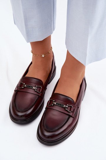 Bordeaux dames leren mocassins Vinceza 39983