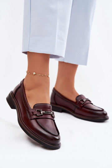 Leer dames mocassins Vinceza 39983 bordeaux 2