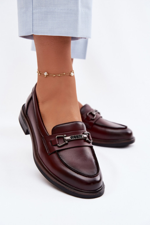 Bordeaux dames leren mocassins Vinceza 39983