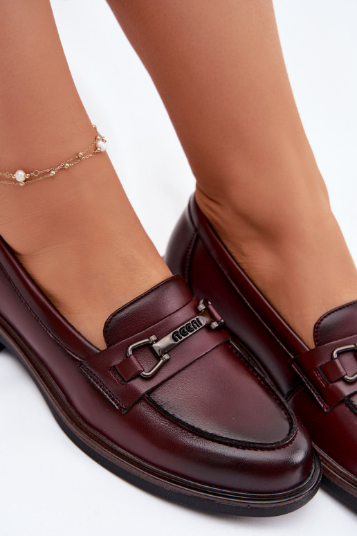 Bordeaux dames leren mocassins Vinceza 39983