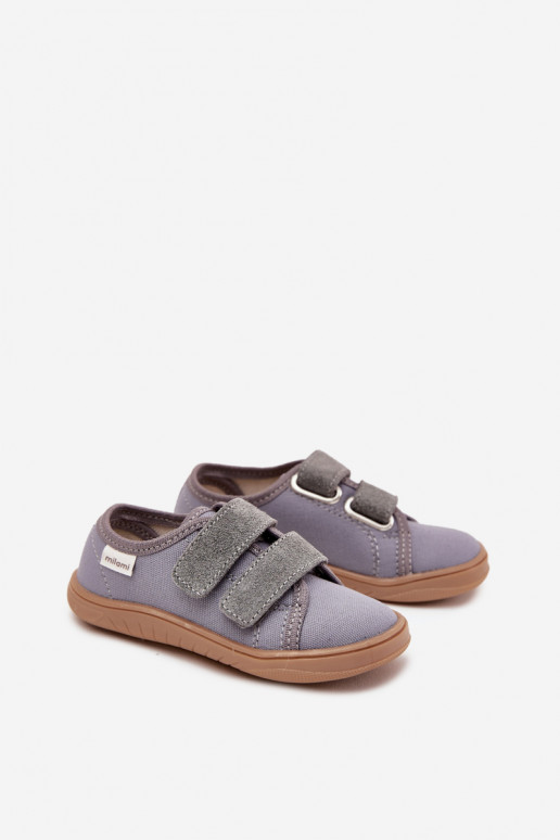 Grijze "Barefoot" slippers voor jongens "Vlot" Milami Saphira