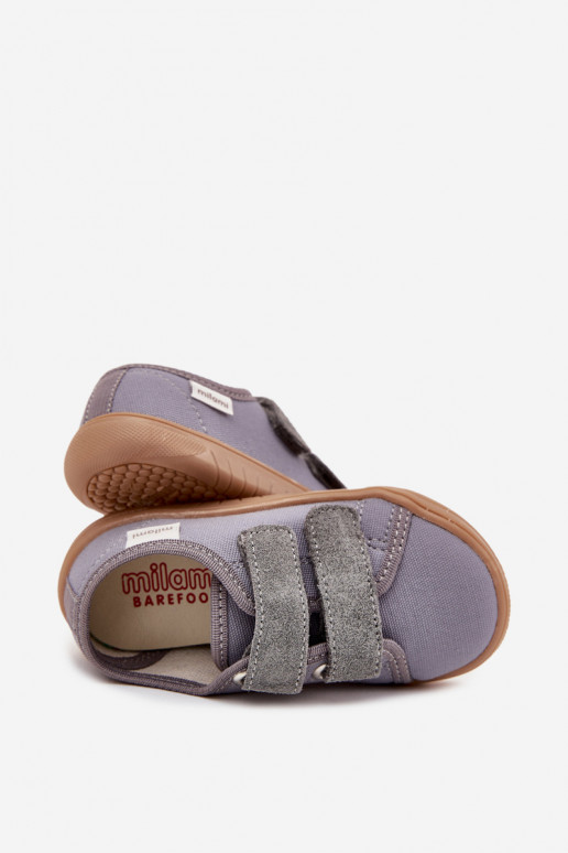 Grijze "Barefoot" slippers voor jongens "Vlot" Milami Saphira