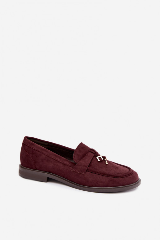 Bordeaux dames mocassins van faux suede Raylie
