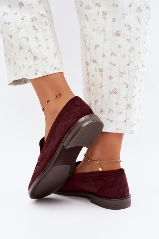 Bordeaux dames mocassins van faux suede Raylie