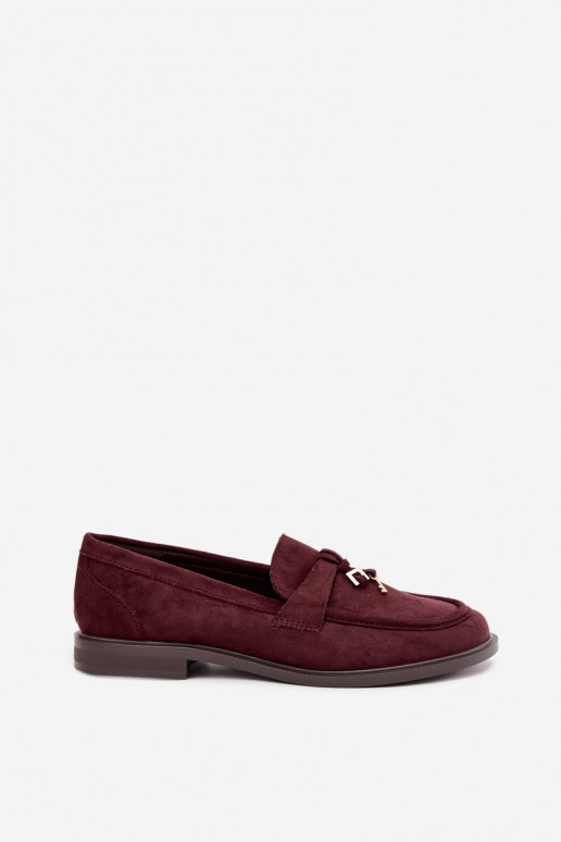 Bordeaux dames mocassins van faux suede Raylie
