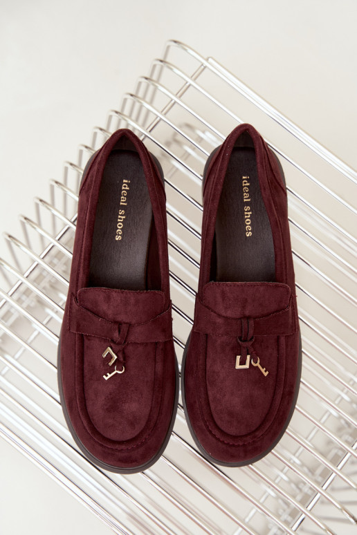 Bordeaux dames mocassins van faux suede Raylie