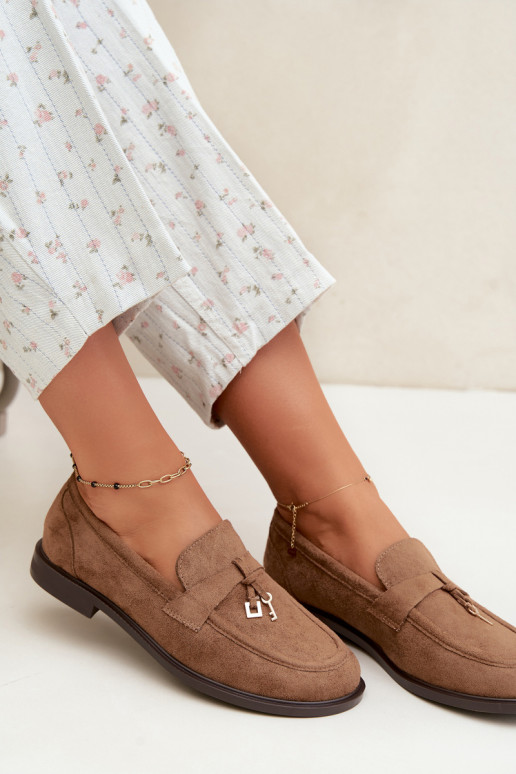 dames mocassins van faux suede bruin Raylie