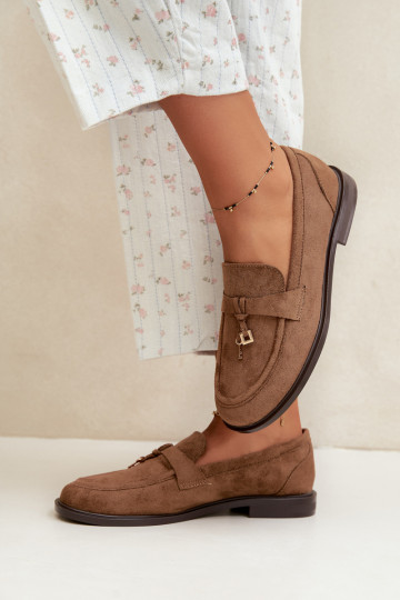 dames mocassins van faux suede bruin Raylie 2