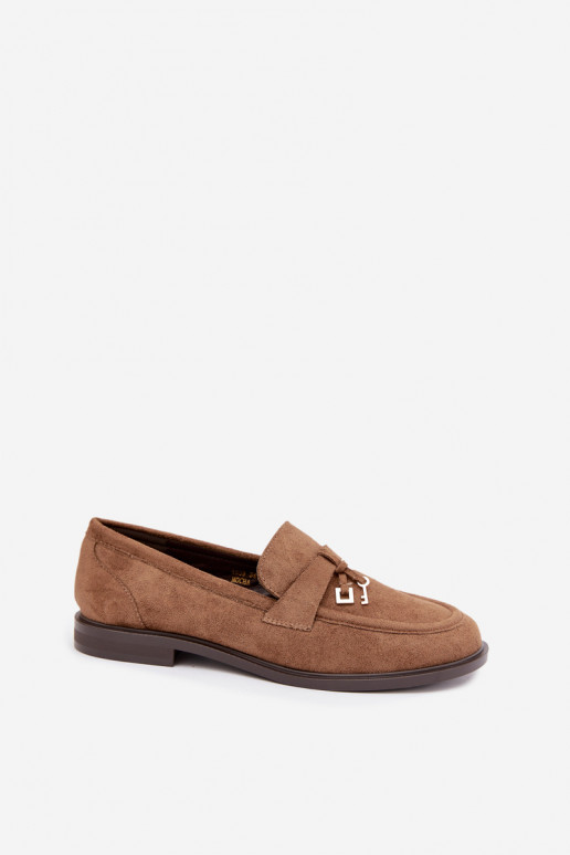 dames mocassins van faux suede bruin Raylie