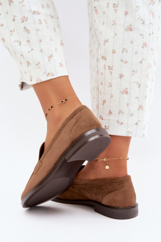 dames mocassins van faux suede bruin Raylie