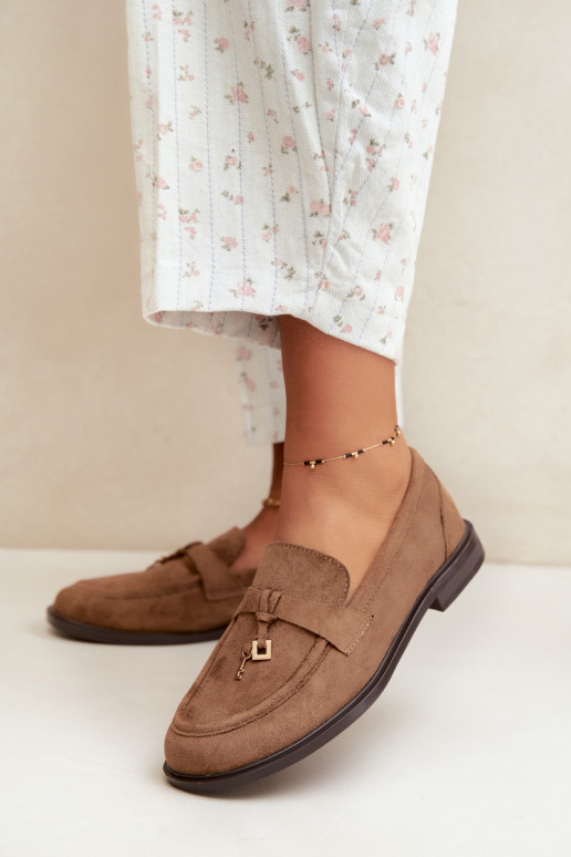 dames mocassins van faux suede bruin Raylie
