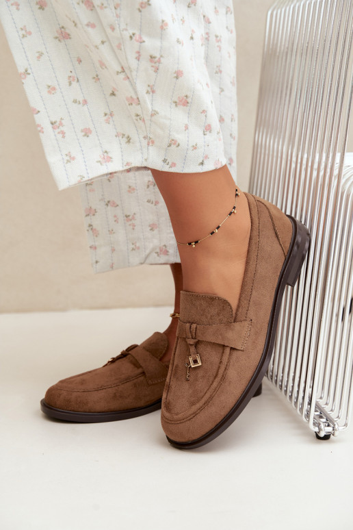 dames mocassins van faux suede bruin Raylie