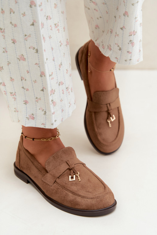 dames mocassins van faux suede bruin Raylie