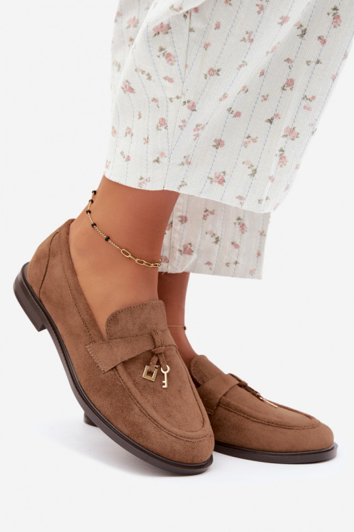 dames mocassins van faux suede bruin Raylie