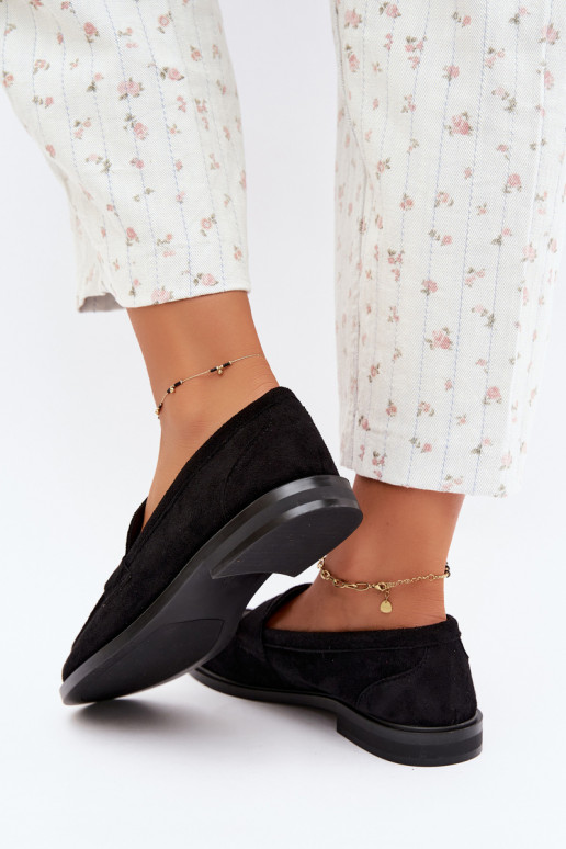 dames mocassins van faux suede zwart Raylie