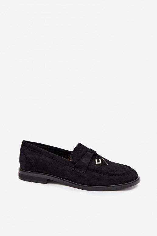 dames mocassins van faux suede zwart Raylie