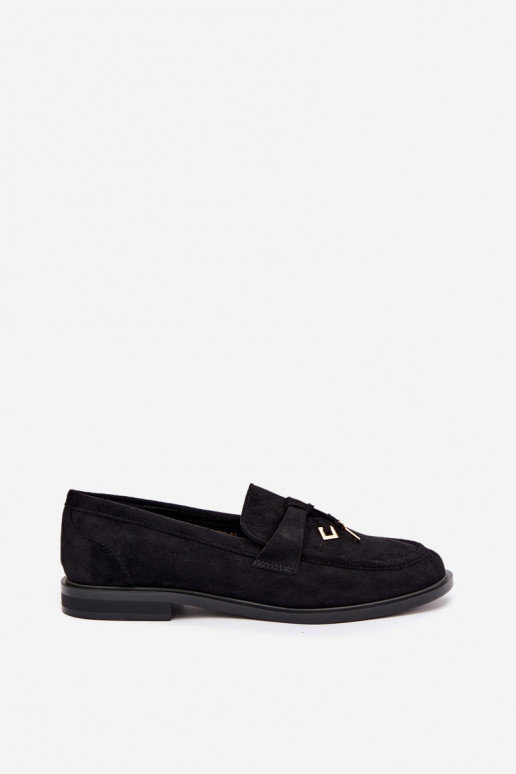 dames mocassins van faux suede zwart Raylie
