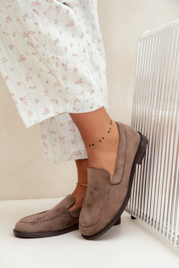 Dames mocassins van faux suede, kleikleur Laisie 2