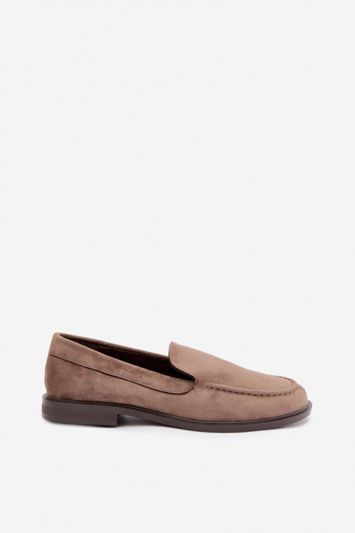 Dames mocassins van faux suede, kleikleur Laisie