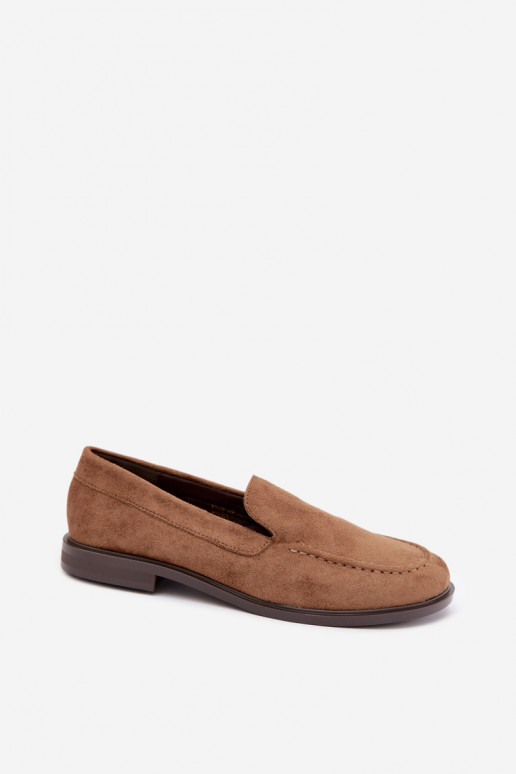 Dames mocassins van faux suede, bruin Laisie
