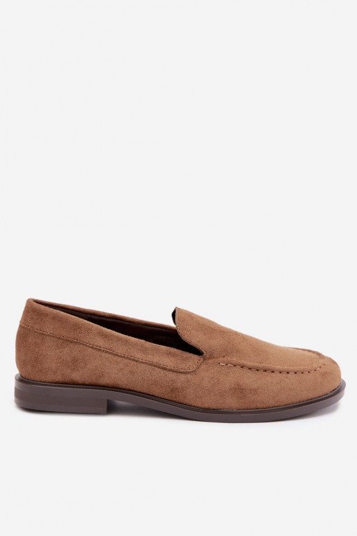 Dames mocassins van faux suede, bruin Laisie