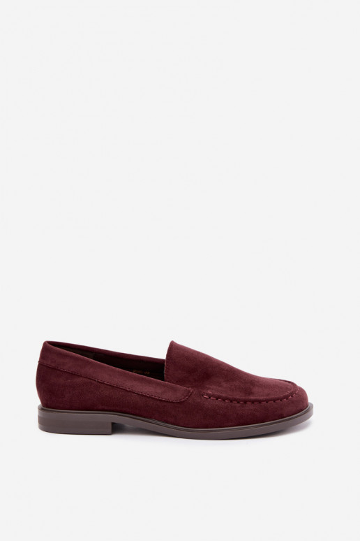 Dames mocassins van faux suede, bordeaux Laisie