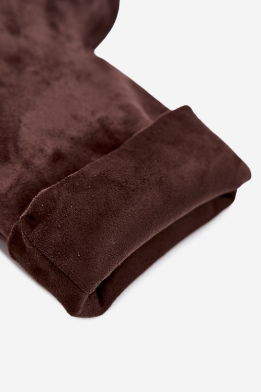 Chocoladekleurige enkellaarsjes met dunne hakken Slouchy Penrose