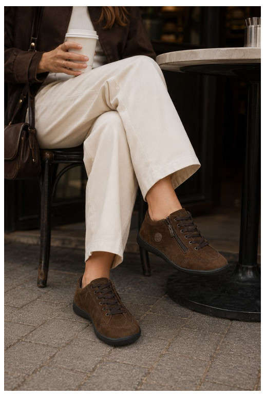 Dames schoenen in chocolade faux suede Brindle