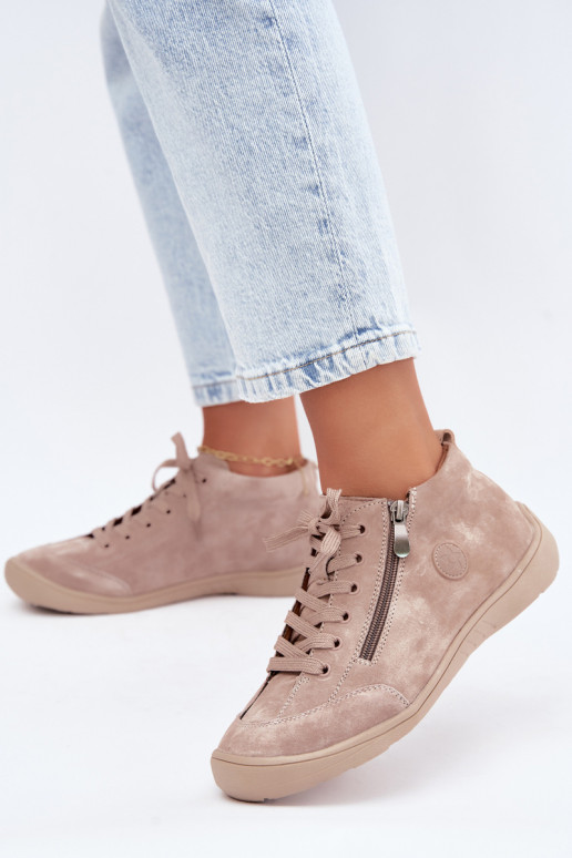 Dames schoenen in zand faux suede Brindle