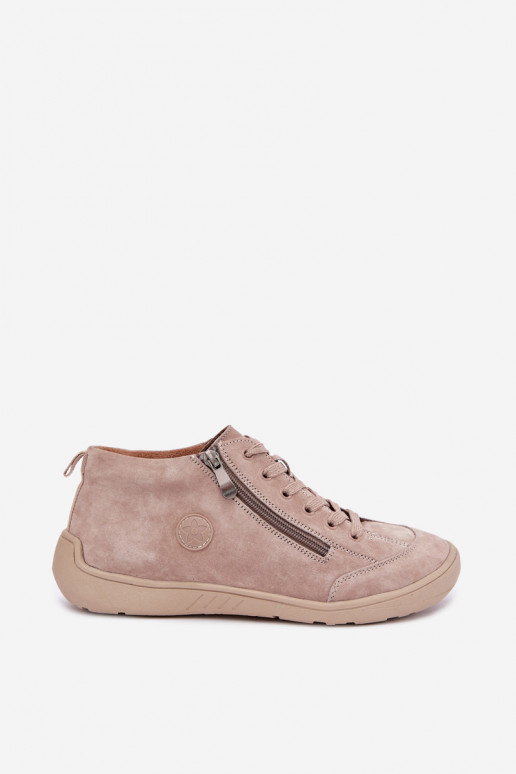 Dames schoenen in zand faux suede Brindle