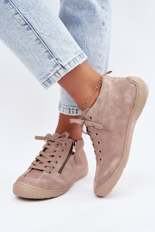 Dames schoenen in zand faux suede Brindle